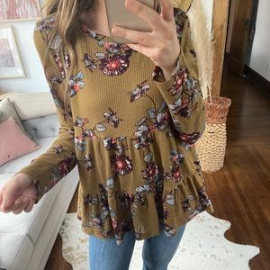 Altar’d State Mustard Blouse